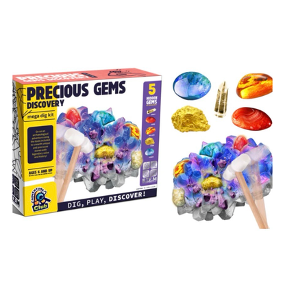 Adventure Club Mystery Gems Discovery Mega Dig Kit - With Hidden Gems