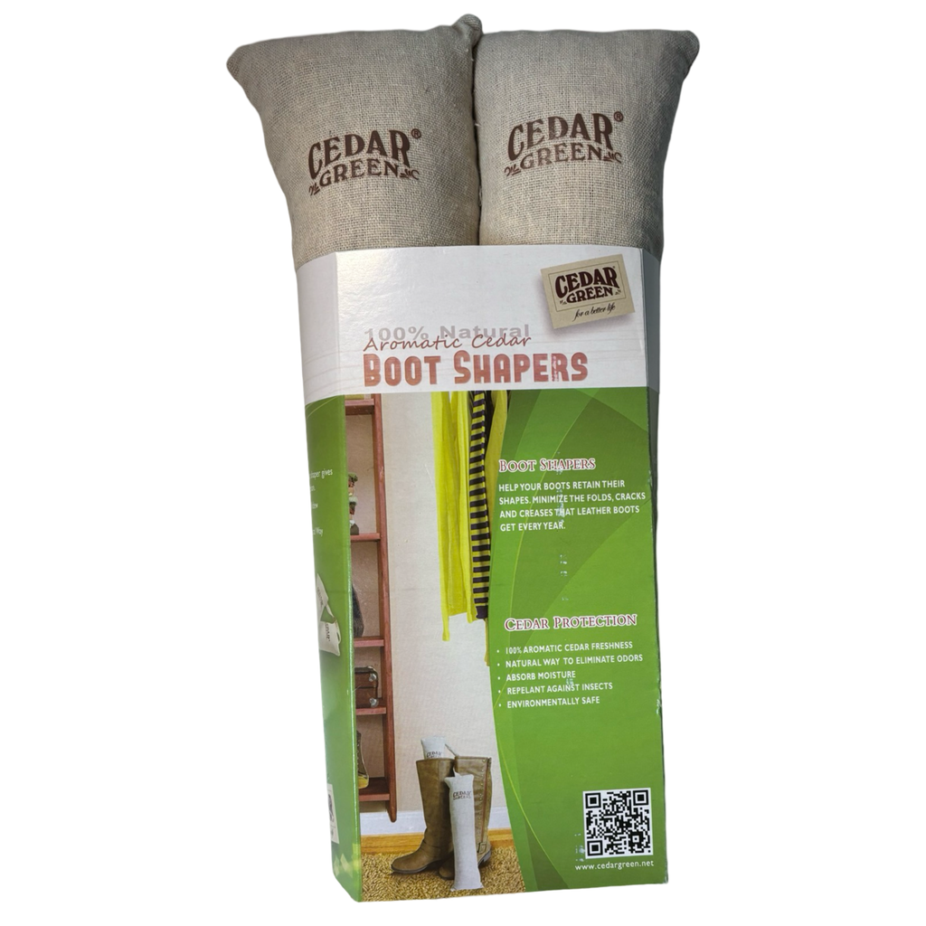 1 Pair Of 100% Natural Cedar Green Boot Shapers - Keeps Shape, Absorbs Moisture!