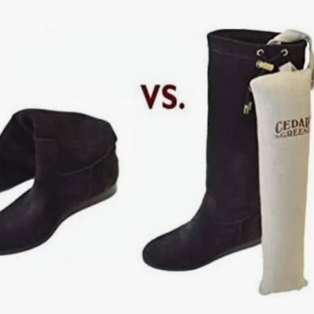 1 Pair Of 100% Natural Cedar Green Boot Shapers - Keeps Shape, Absorbs Moisture!