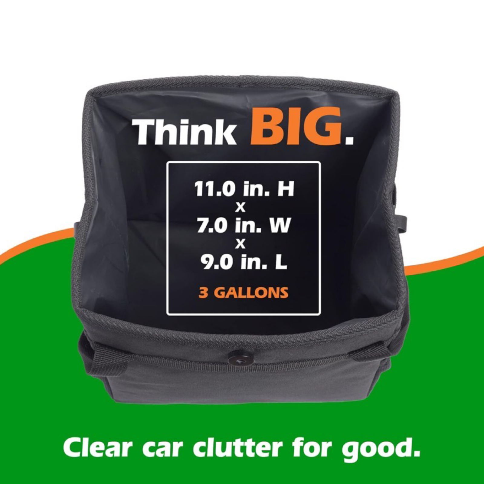 Drive 11" Collapsible Leak Proof Fabric Car Trash Bin - w/ Liners