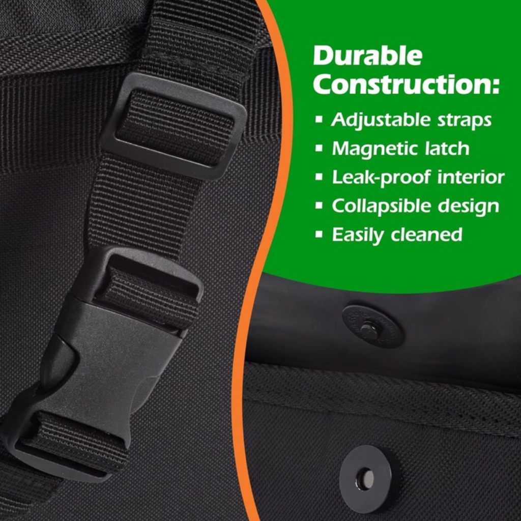 Drive 11" Collapsible Leak Proof Fabric Car Trash Bin - w/ Liners