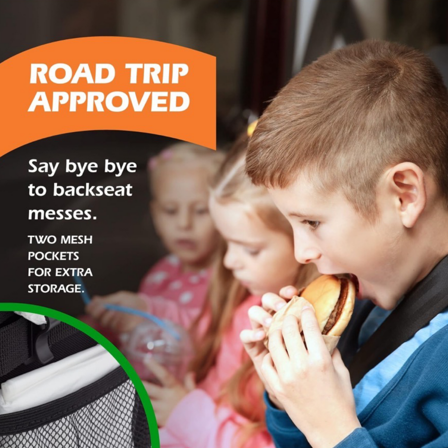 Drive 11" Collapsible Leak Proof Fabric Car Trash Bin - w/ Liners