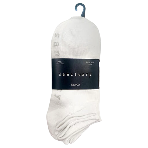 6pk Sanctuary Women's Socks, Quarter or Ankle Length - shoe size 5-10