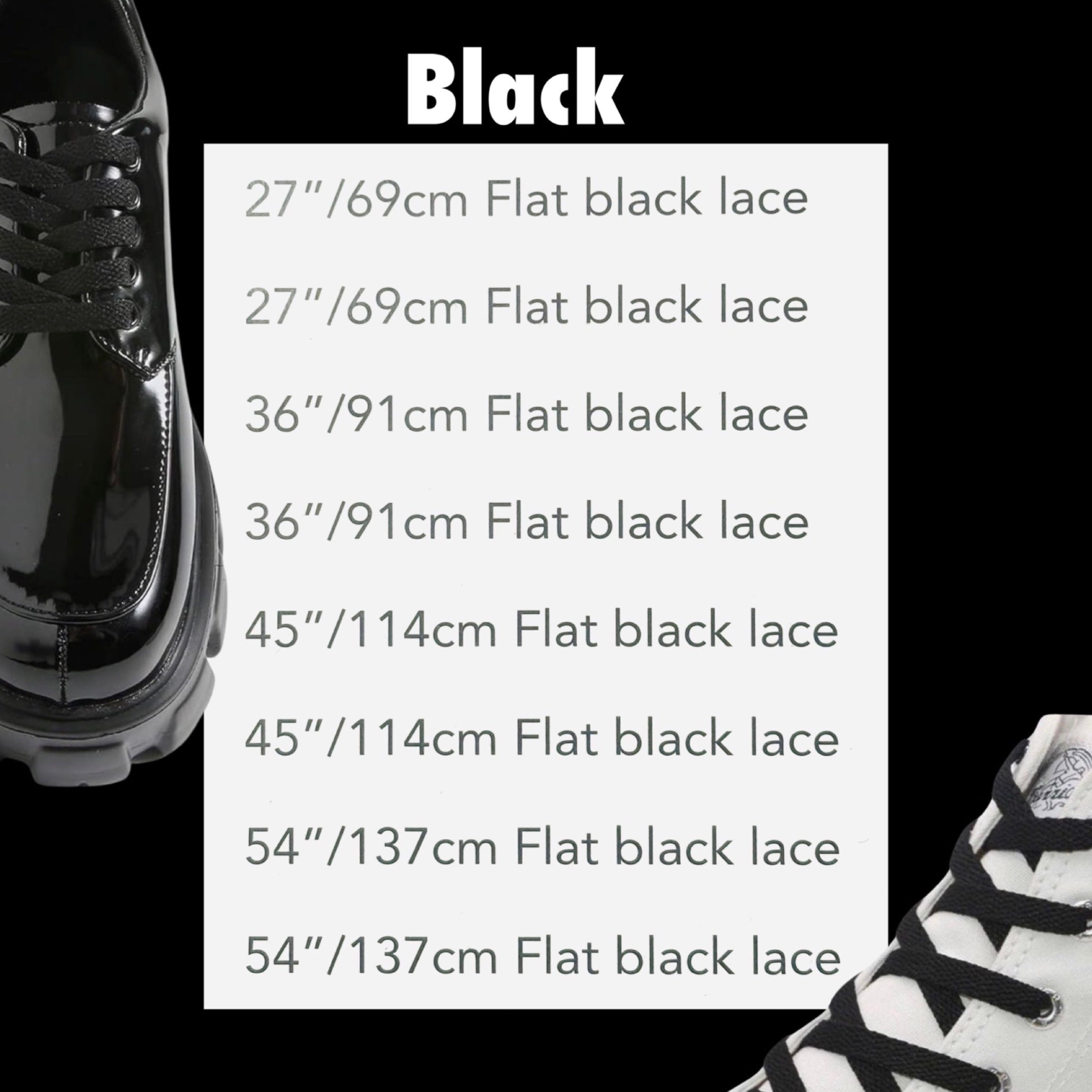Multipack Shoe Laces - 8 Black, 8 White or 9 Assorted