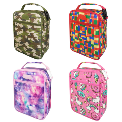 11" Sachi Insulated Lunch Bag For Kids w/ Buckle Handle - Attach To Backpack!