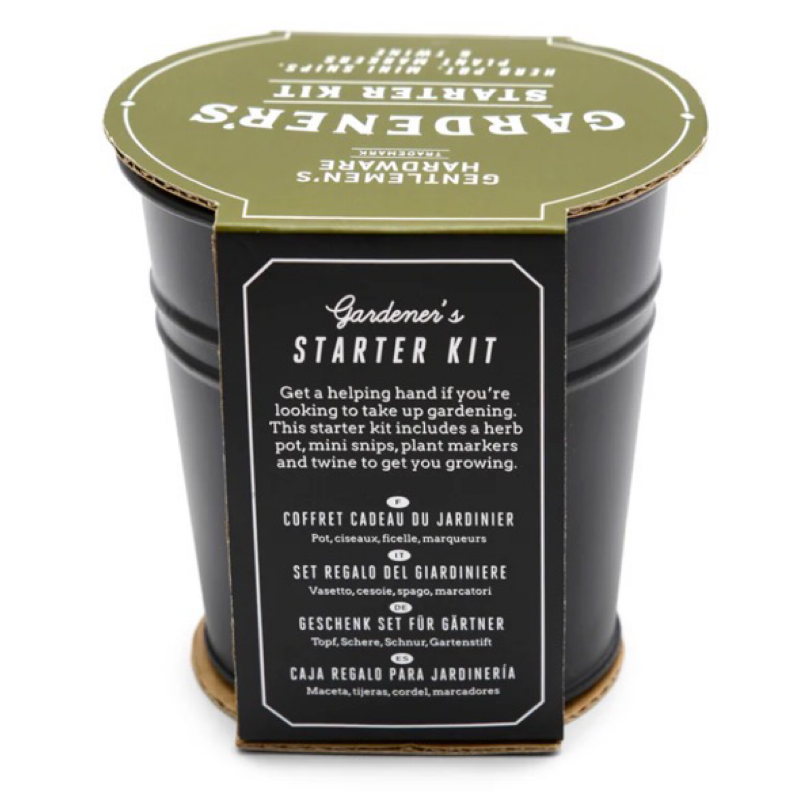 4pk of Gentlemen's Hardware Herb Gardening Pot Starter Kits