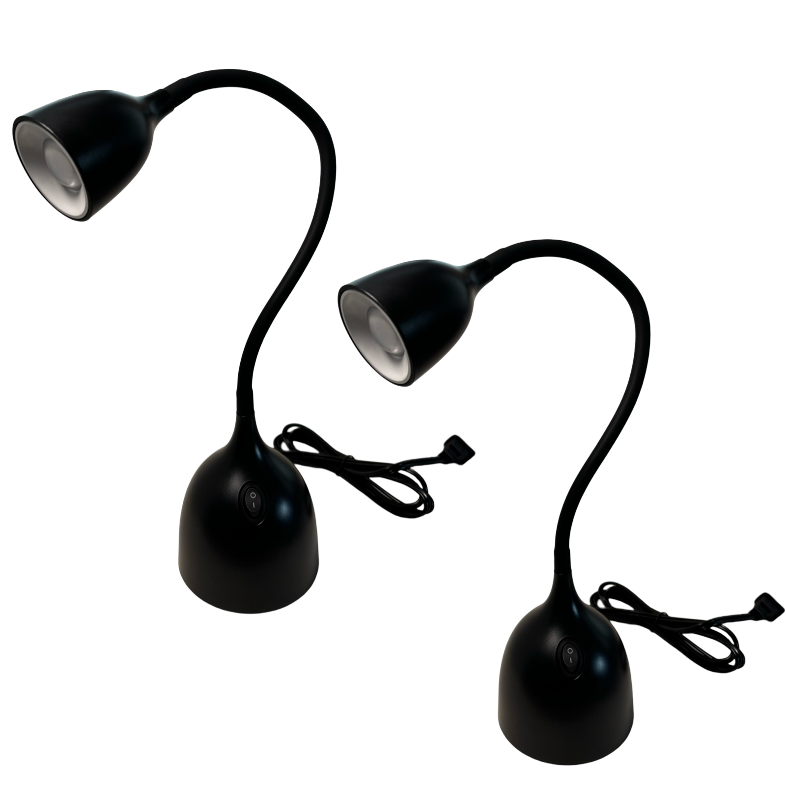 2pk Greenlight Energy Saving, 19" Flexible Gooseneck LED Desk Lamps