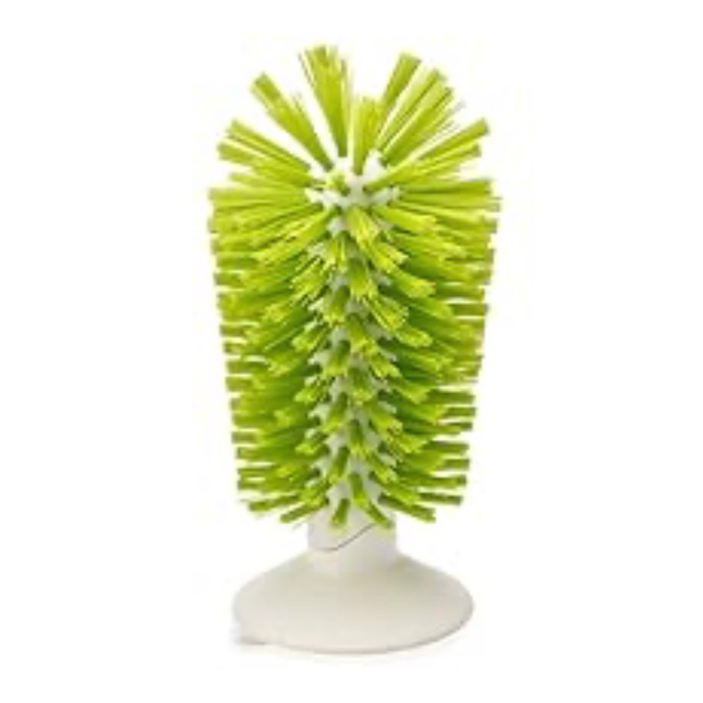 Glass Cleaning Brush w/ Suction Cup - Easily Clean Wine Glasses, Goblets & More