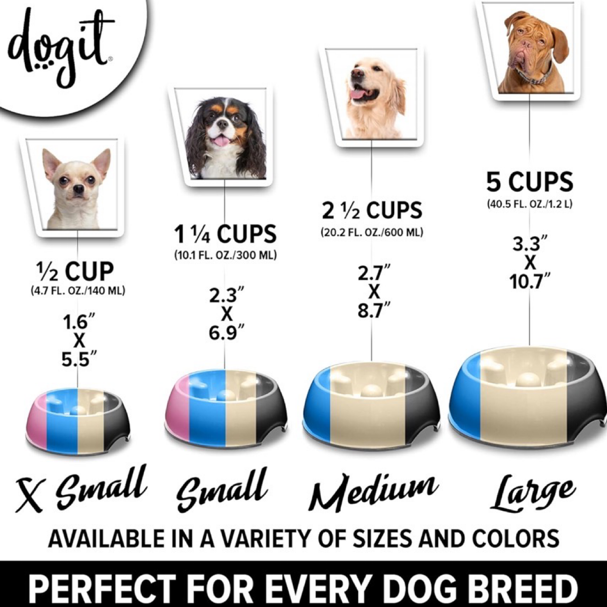 dog IT GO-SLOW Anti-Gulping Food Bowl - Avaiable in 3 Sizes