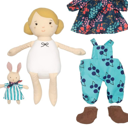 14" Manhattan Toy Playdate Friends - Cloth Doll w/ Companion