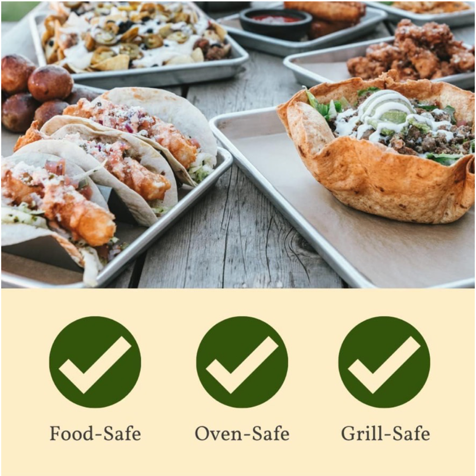 4pk Stainless Steel Taco Stand Holders - For 12 Tacos!