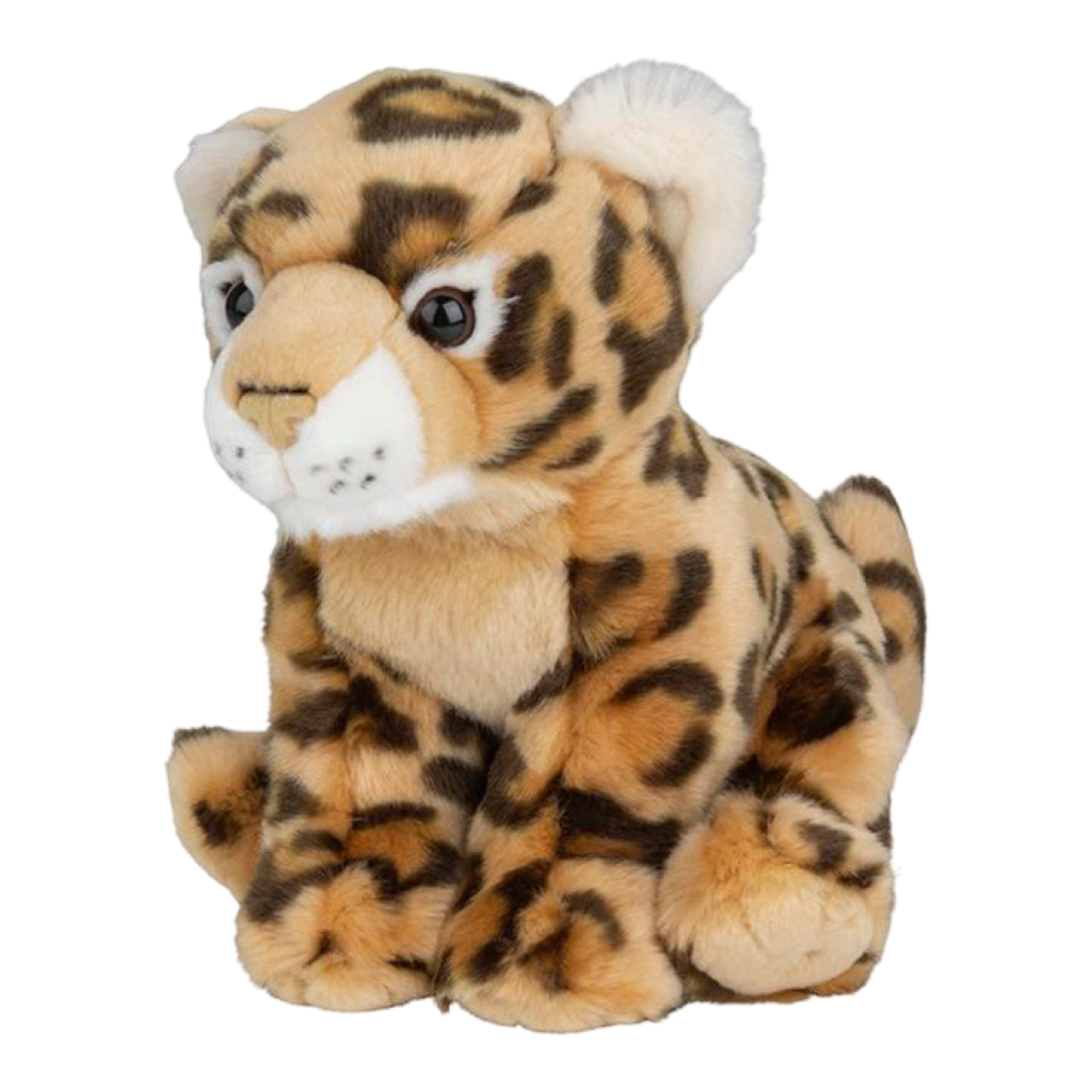 Nature Planet 9" Plush Leopard or Snow Tiger - Soft and Cute!