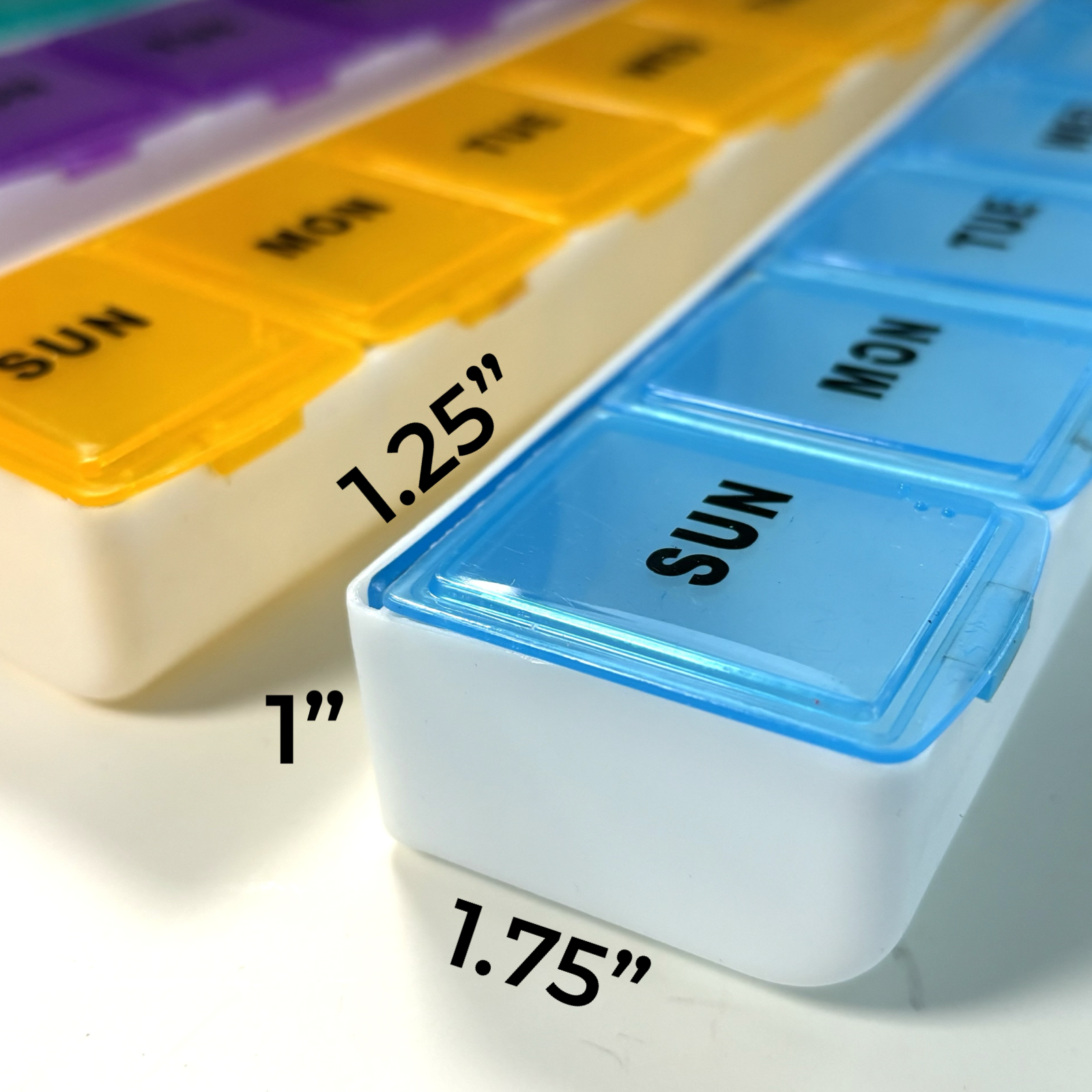 2pk Jumbo 7 Day Weekly Pill Box - Organize Your Medications!