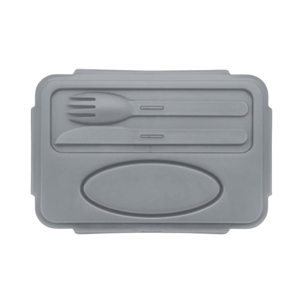 Gray Bento "Pack and Go" Lunch Box--Fork, Knife, and Condiment Compartment!