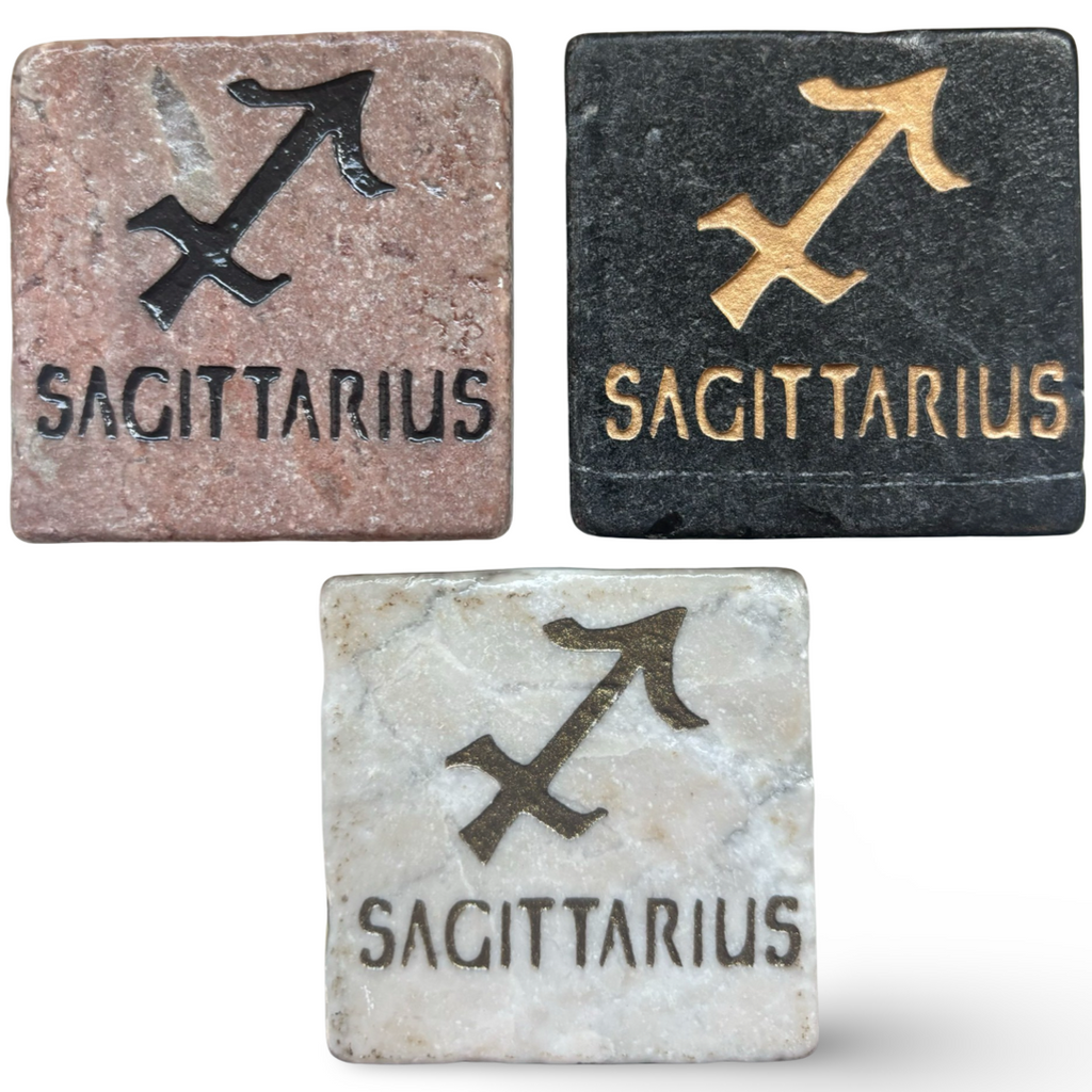 Marble Horoscope Zodiac Sign Magnet - Display Your Astrological Sign Proudly