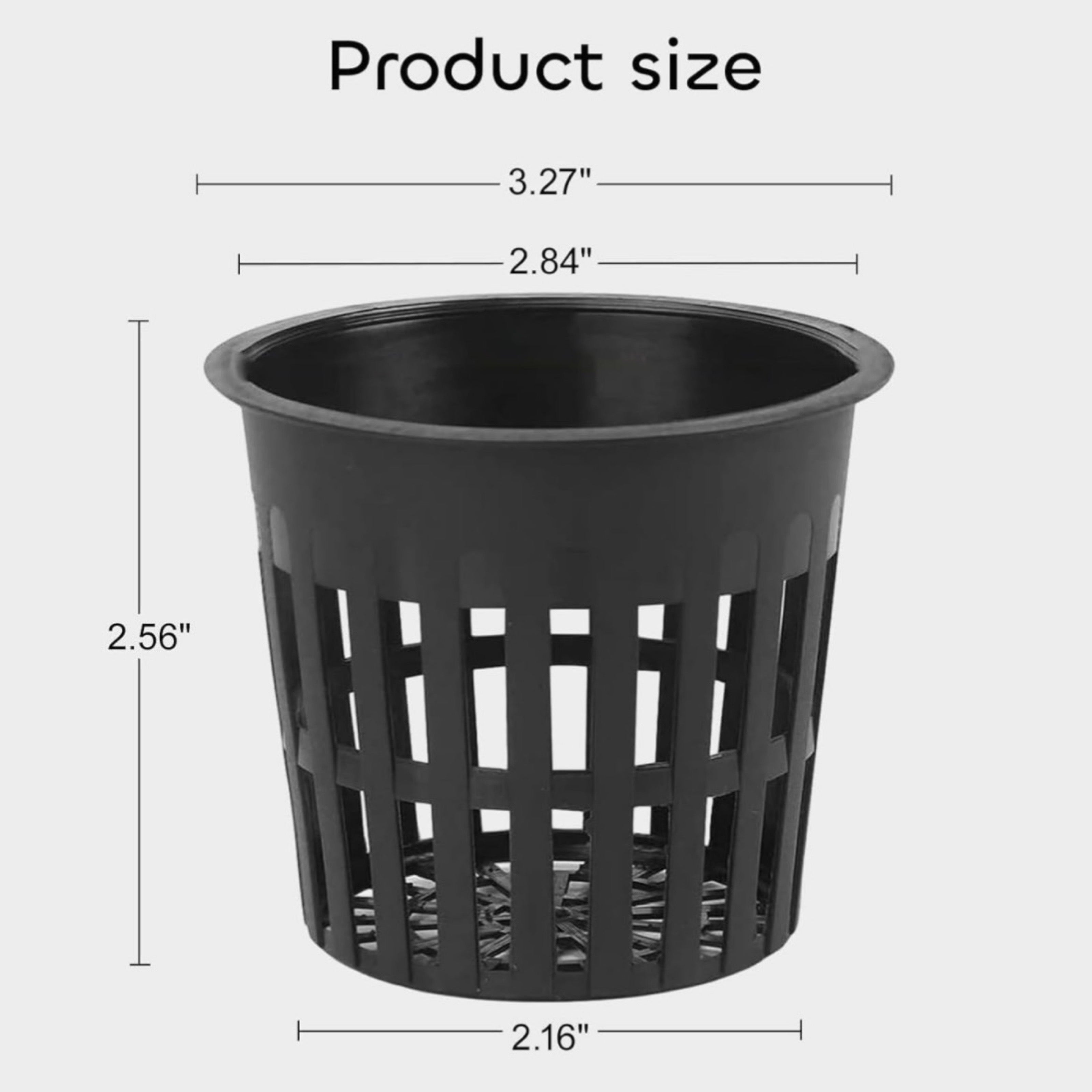 25pk of Heavy Duty Slotted Mesh Plant Pots In 3" or  4" - Hydroponic Growing