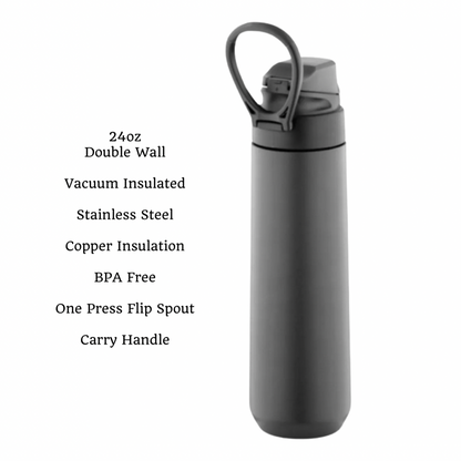 24oz Wellfleet Double Walled Stainless Steel Water Bottle - w/Spout Lid