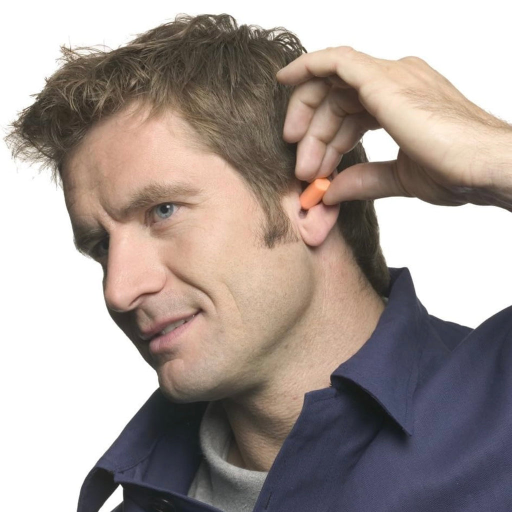 4 Sets of Earplugs With Case/ Attach to Keys or Wear on Neck - Block Out Loud Noises