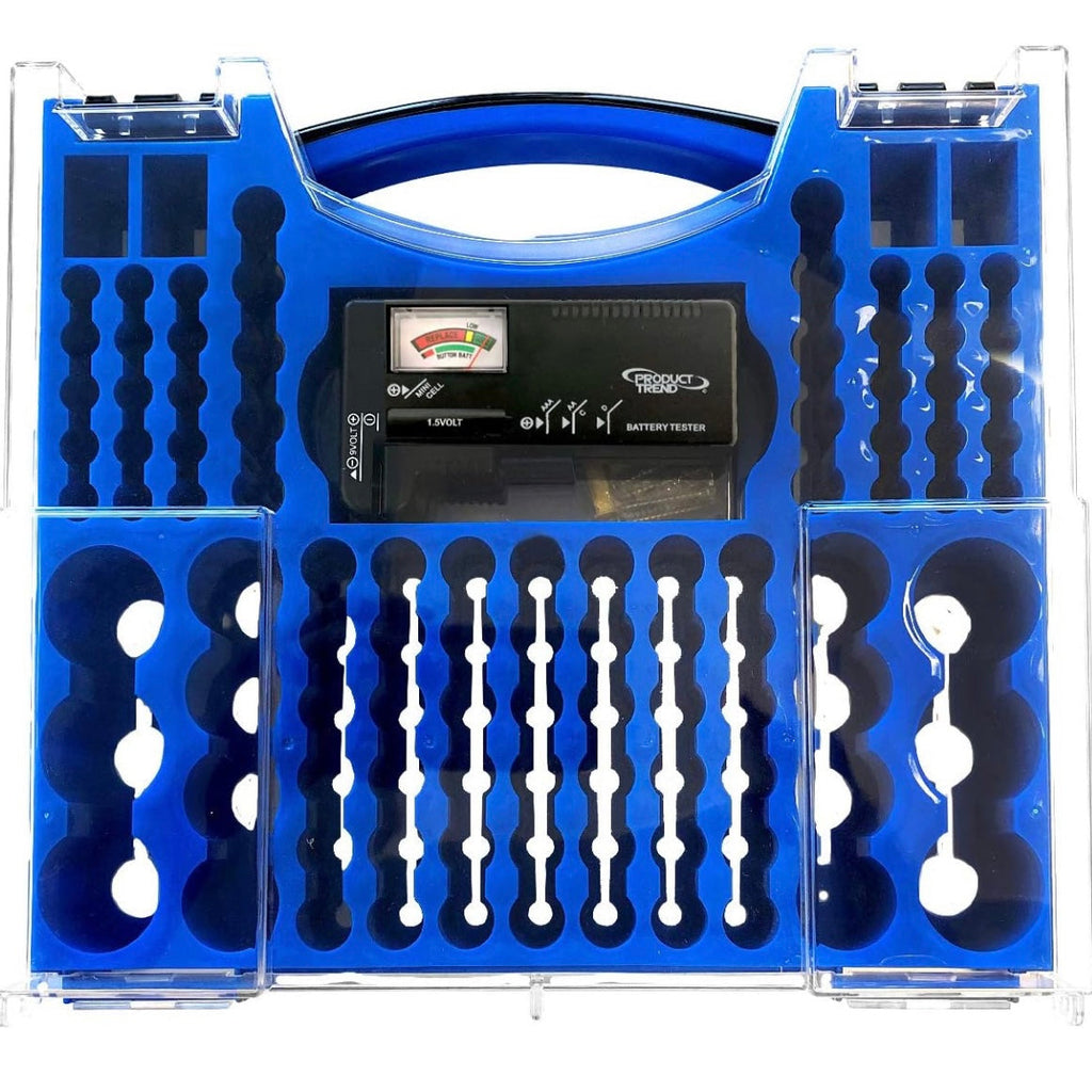 Battery Pro Organizer and Battery Tester, Wall-Mount or Drawer Storage Case
