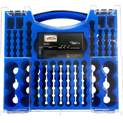 Battery Pro Organizer and Battery Tester, Wall-Mount or Drawer Storage Case