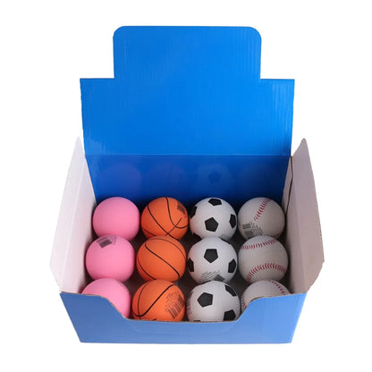 24-Pack Assorted Sports High Bounce Rubber Balls – 2.5" Bouncy Balls for Fun, Sports, and Fetch