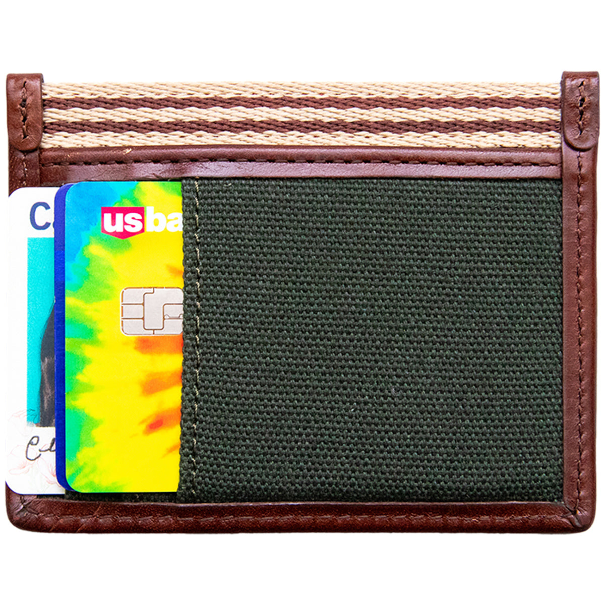 Baekgaard Leather & Canvas Card Case Wallet With Bottle Opener