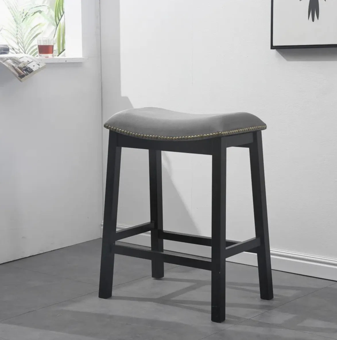 Solid Wood Counter Stool – Choose from 3 colors! SHIPS FREE!