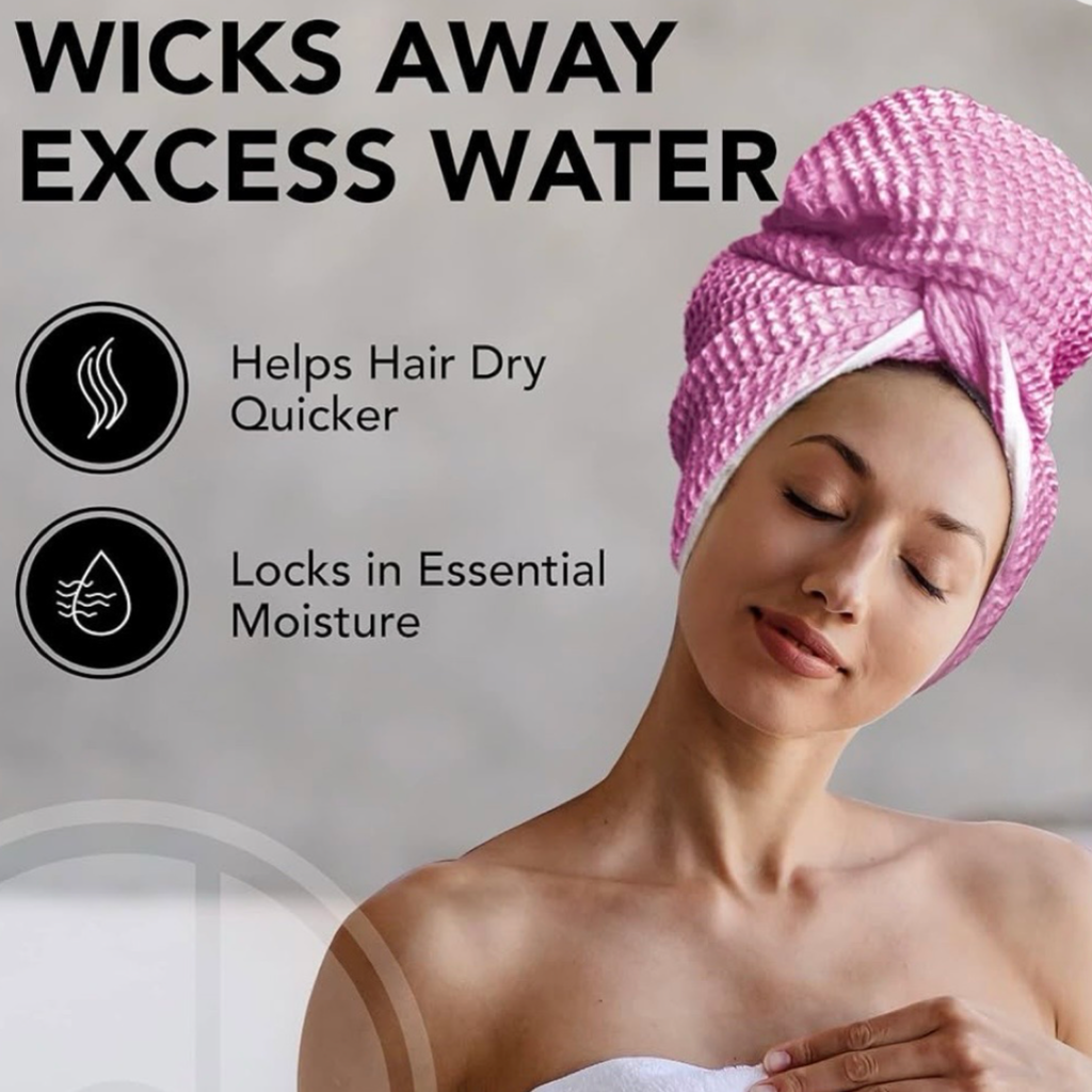 Extra Large 45 x 25 Breathable Hair Wrap Towel - Quick Drying Turban