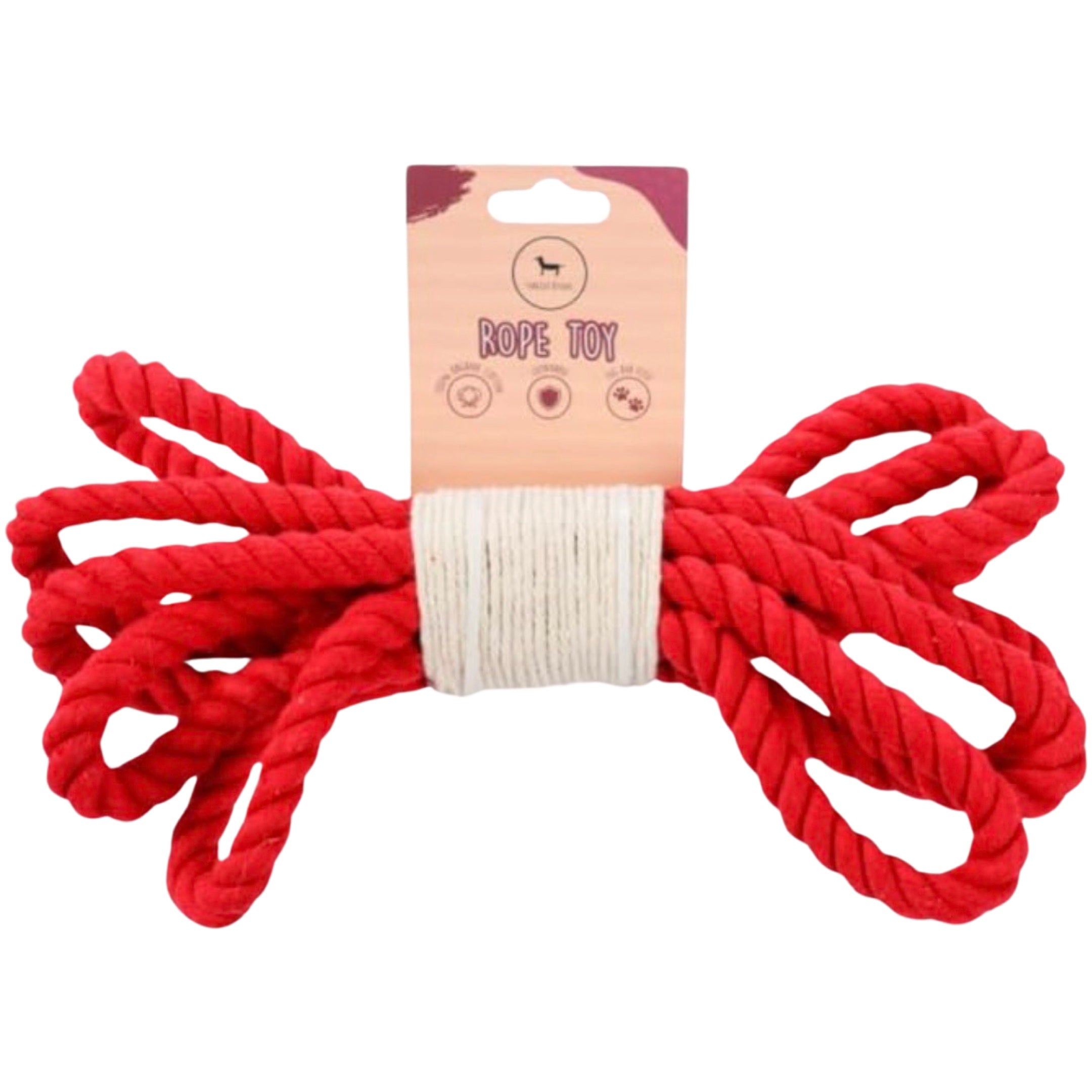 10" Parklife Organic Cotton Loopsy Loop Rope Dog Toy - Tug O' War Time