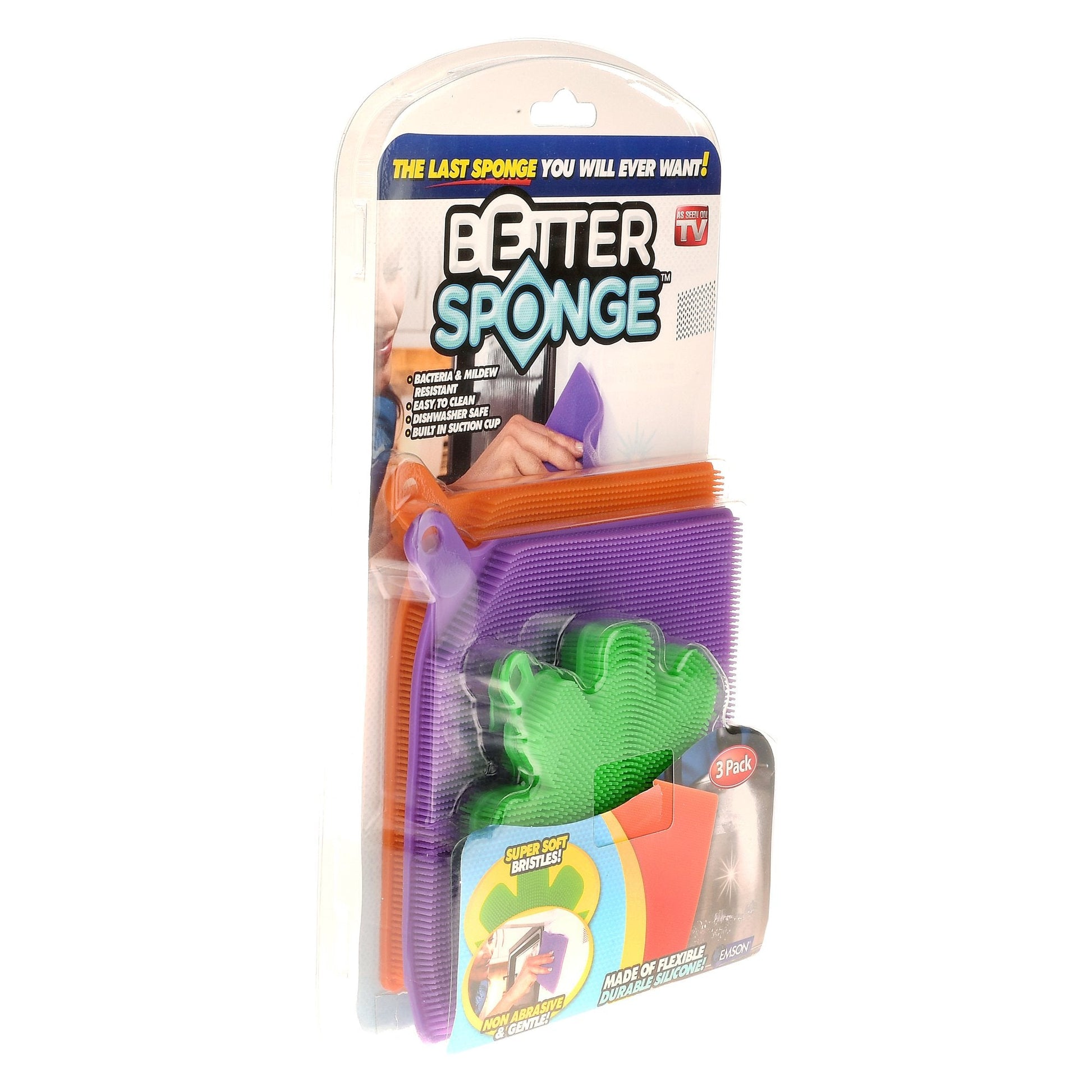 Better Sponge 3pk Flexible Silicone Sponges - Non-Abrasive