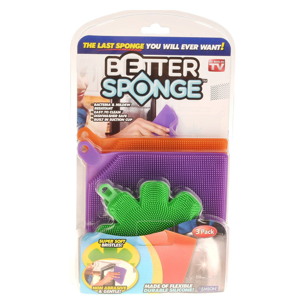 Better Sponge 3pk Flexible Silicone Sponges - Non-Abrasive
