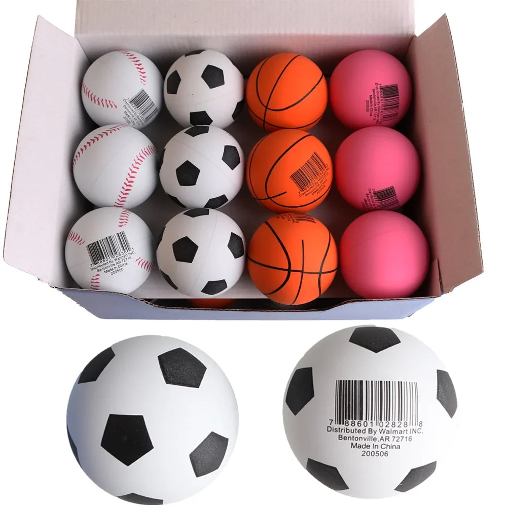 24-Pack Assorted Sports High Bounce Rubber Balls – 2.5" Bouncy Balls for Fun, Sports, and Fetch