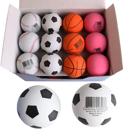 24-Pack Assorted Sports High Bounce Rubber Balls – 2.5" Bouncy Balls for Fun, Sports, and Fetch