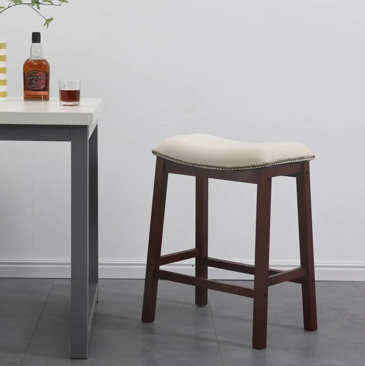 Solid Wood Counter Stool – Choose from 3 colors! SHIPS FREE!