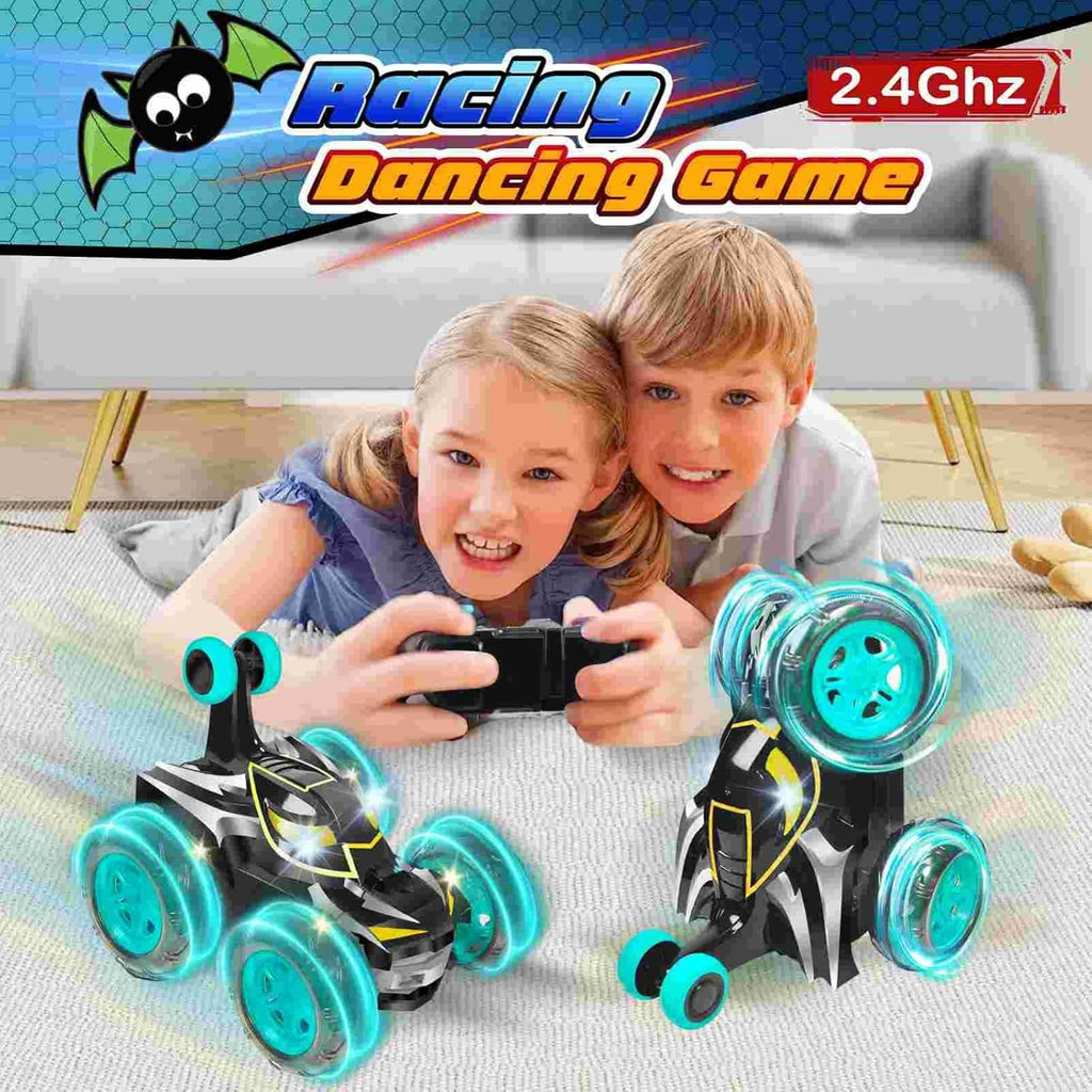 LED RC Stunt Car - 360° Flips, All-Terrain, Rechargeable Remote Control Toy