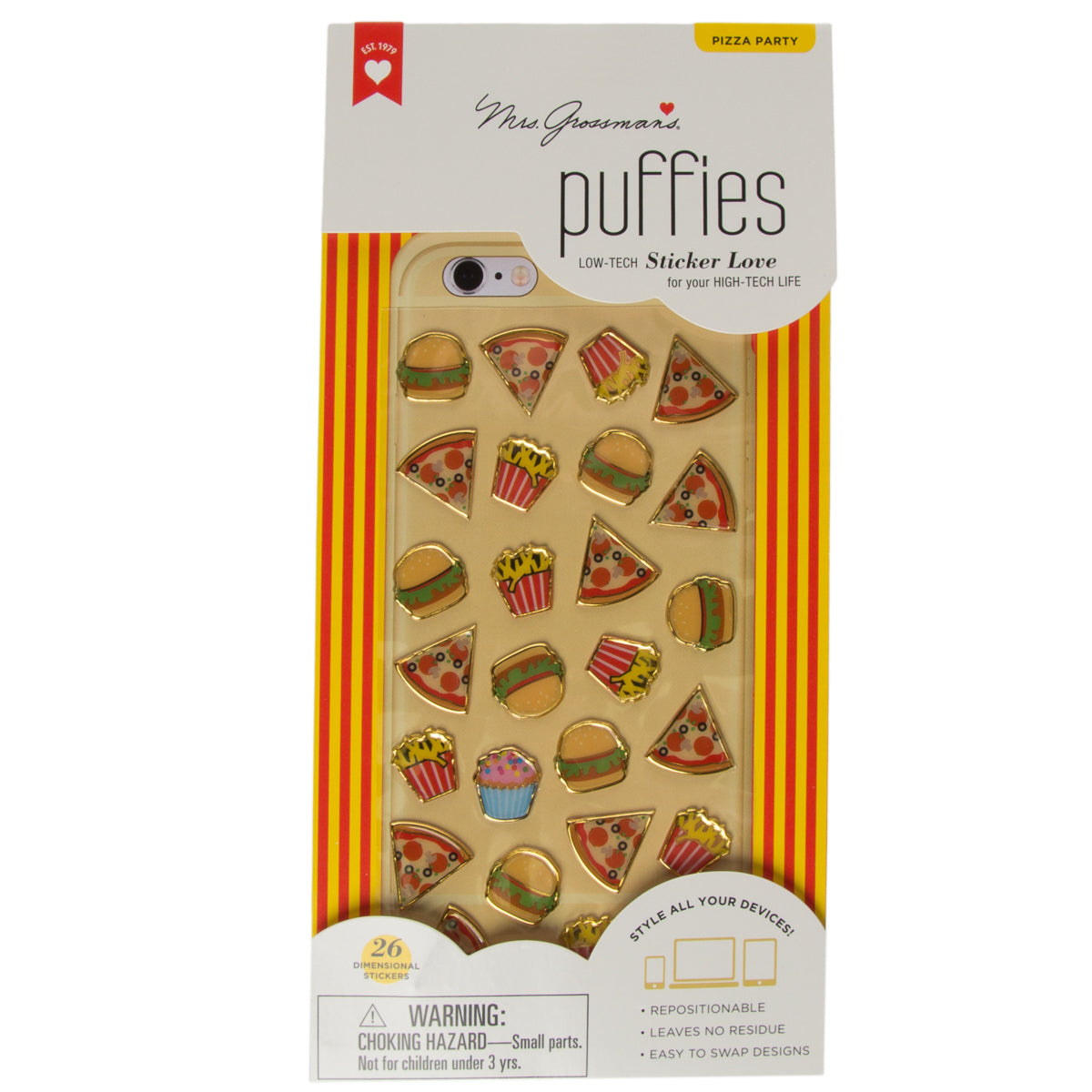 Mrs. Grossman's Metallic Puffy Stickers – Style Tech Devices