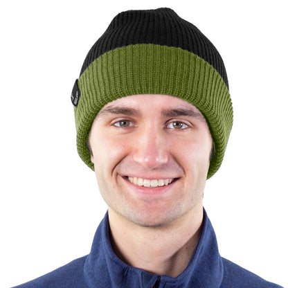 TruFit Double-Layer Insulated Cuffed Knit Beanie for Men & Women