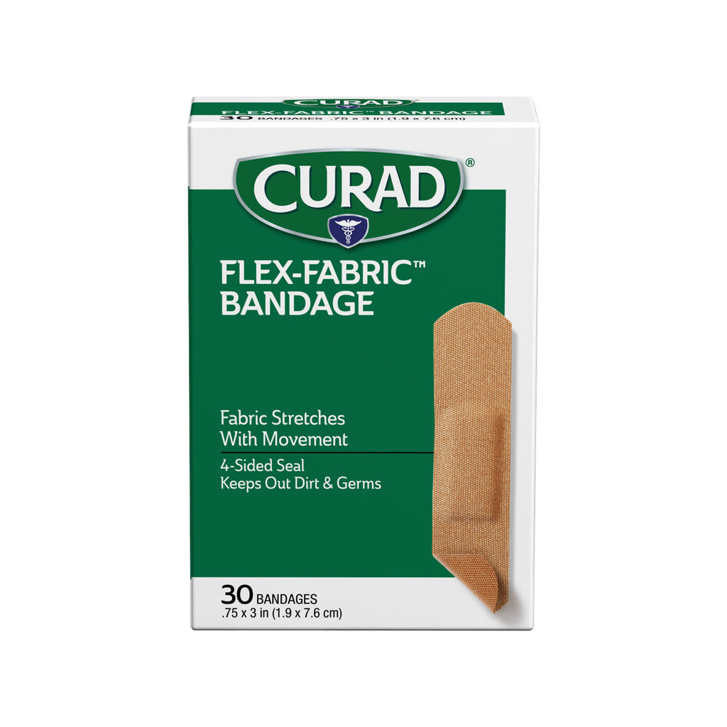 30pk Curad Flex-Fabric Bandages – Comfortable & More Absorbent