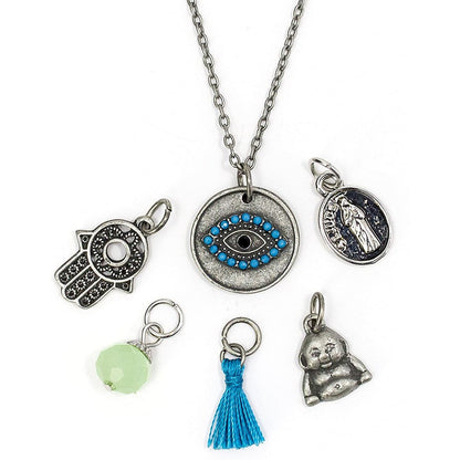 Laura Janelle Encharming 18” Necklace with 4 Mix & Match Charms