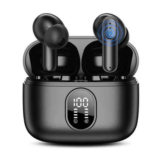 Bluetooth 5.4 Wireless Earbuds – 42H Playtime, LED Display, Touch Control