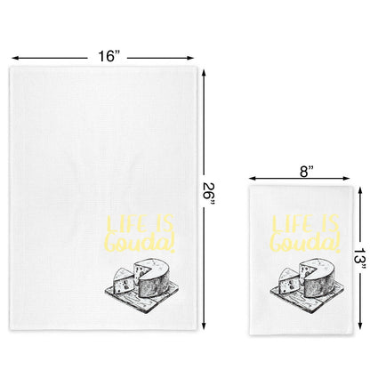 2pk Splash 100% Cotton Kitchen Towels - Fun Designs, Dry Humor!