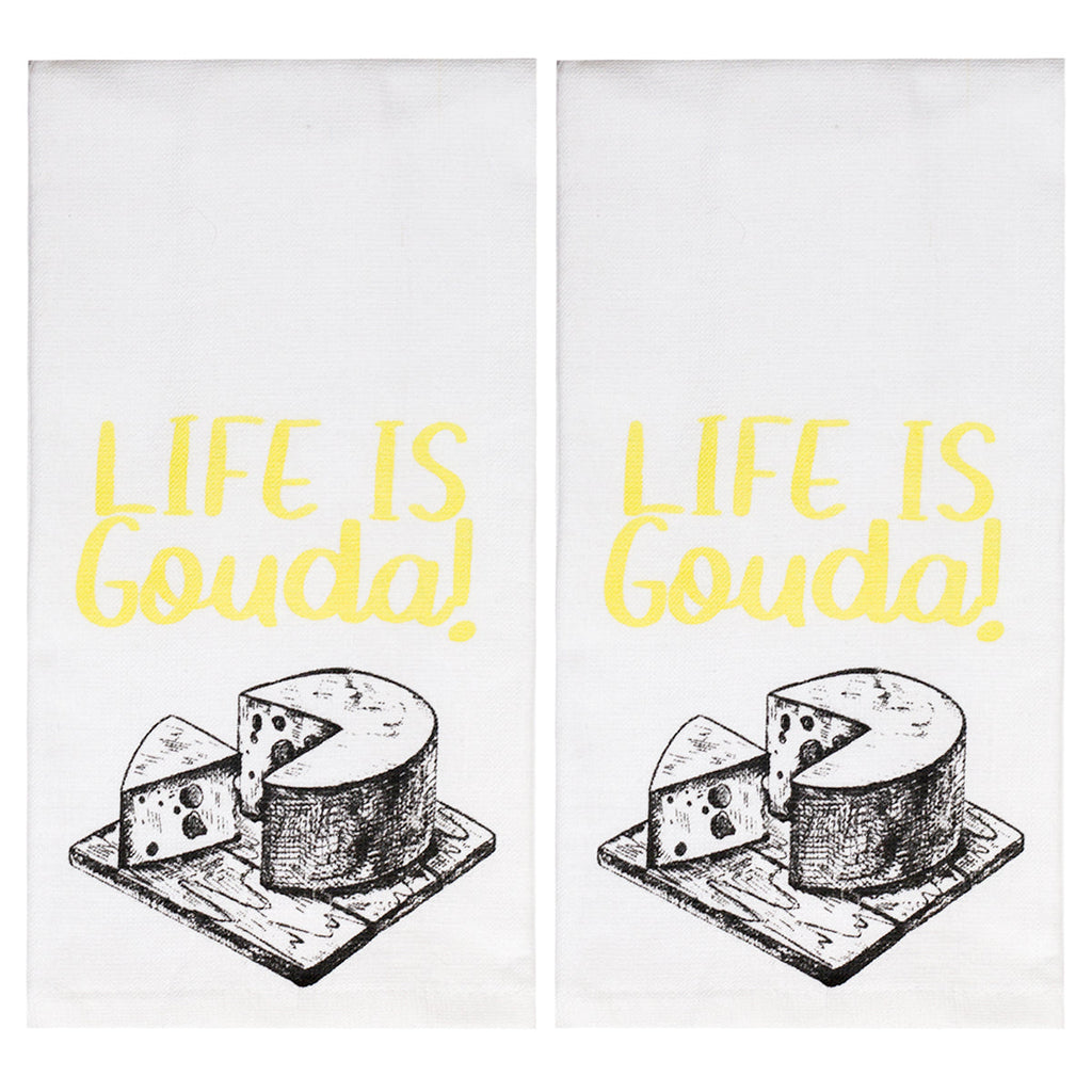 2pk Splash 100% Cotton Kitchen Towels - Fun Designs, Dry Humor!