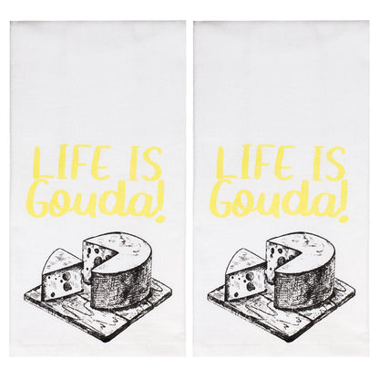 2pk Splash 100% Cotton Kitchen Towels - Fun Designs, Dry Humor!
