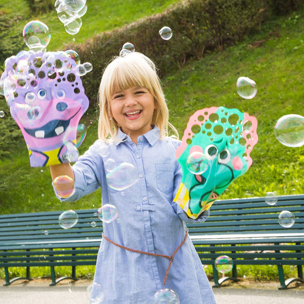 5pk Glove-A-Bubbles with Solution & Dip Tray - Wave & Play!