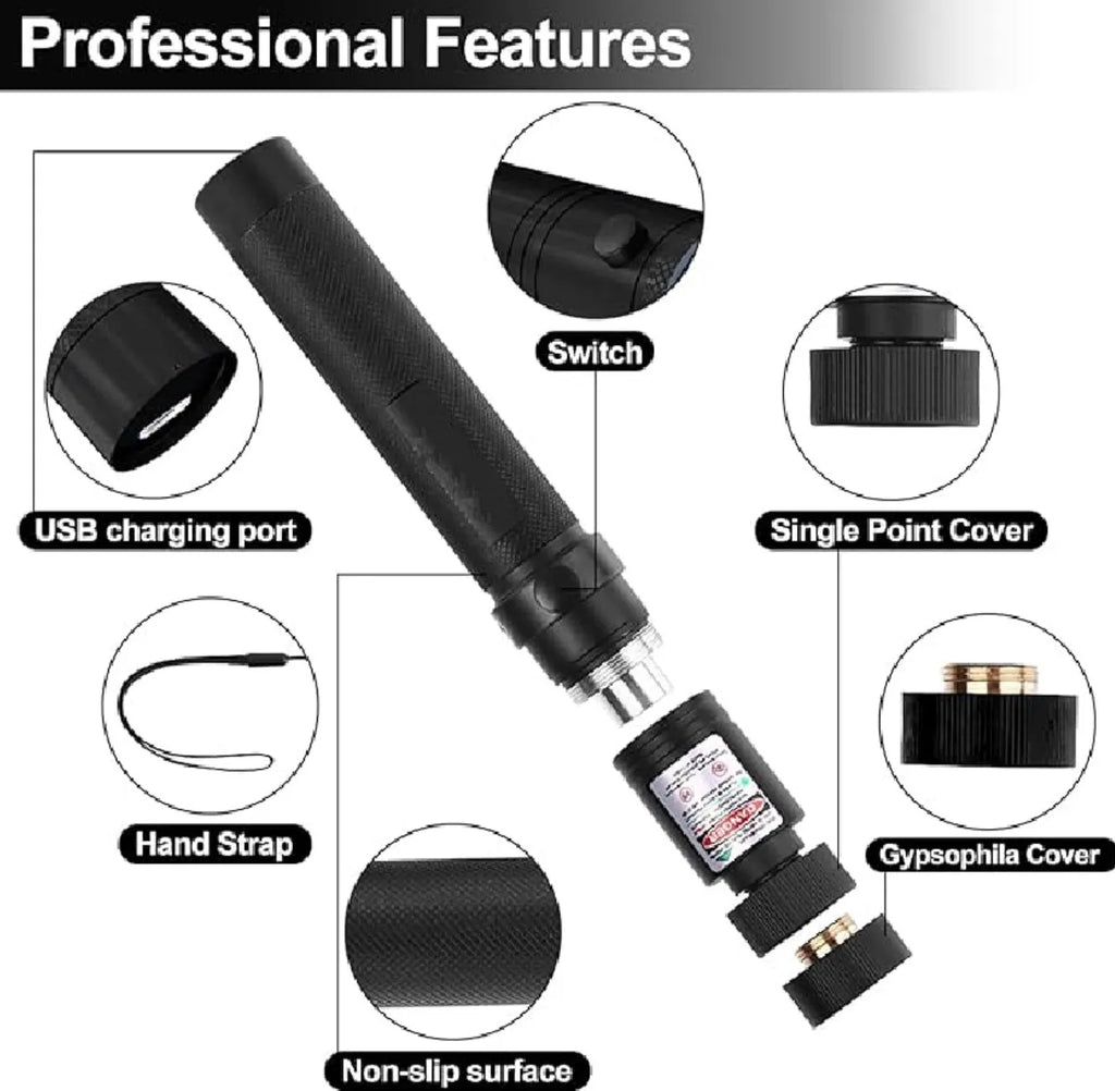 High Power Laser Pointer,  Long Range 10,000 ft – Adjustable Focus