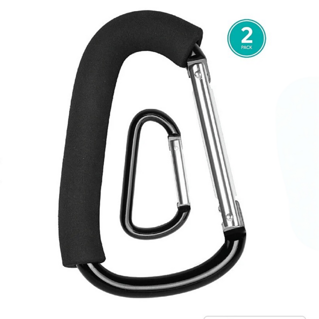 Belle "On The Go" 2pk Stroller Hooks - Large & Medium Carabiner Clips