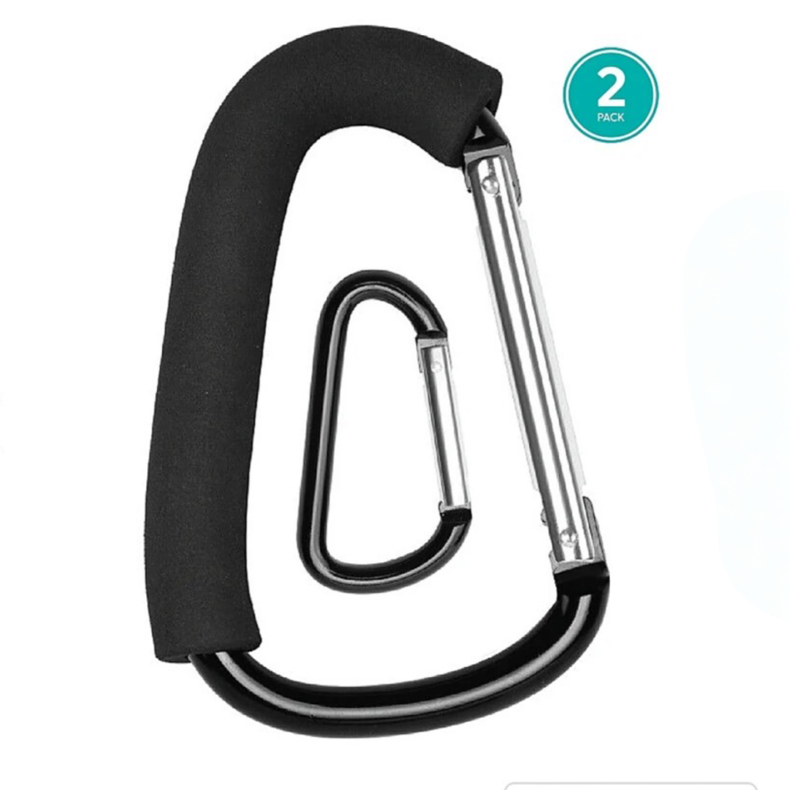 Belle "On The Go" 2pk Stroller Hooks - Large & Medium Carabiner Clips