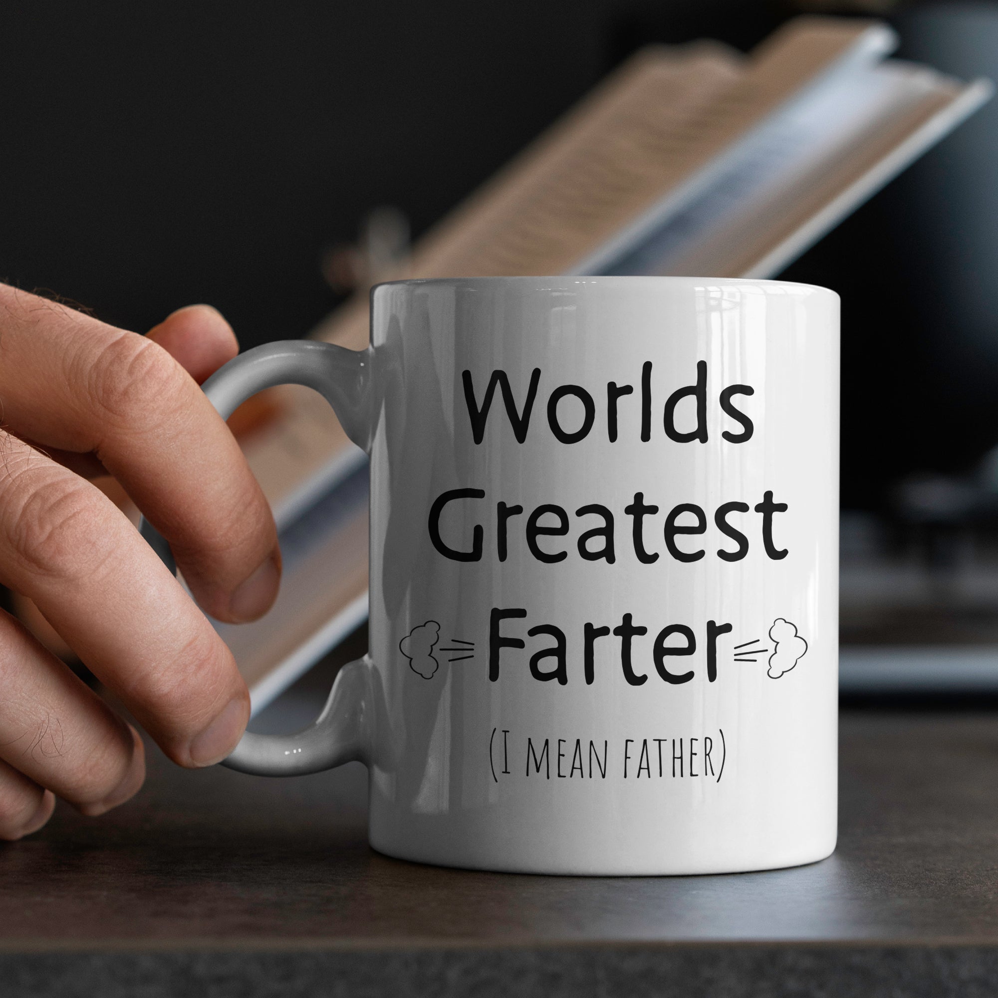 “World's Greatest Farter" Large 15oz Mug - Funny Gift for Dad
