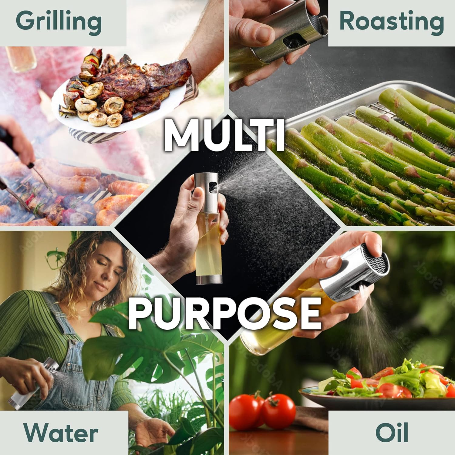 2pk Glass Oil Sprayers, Refillable –With Funnel and Cleaning Brush