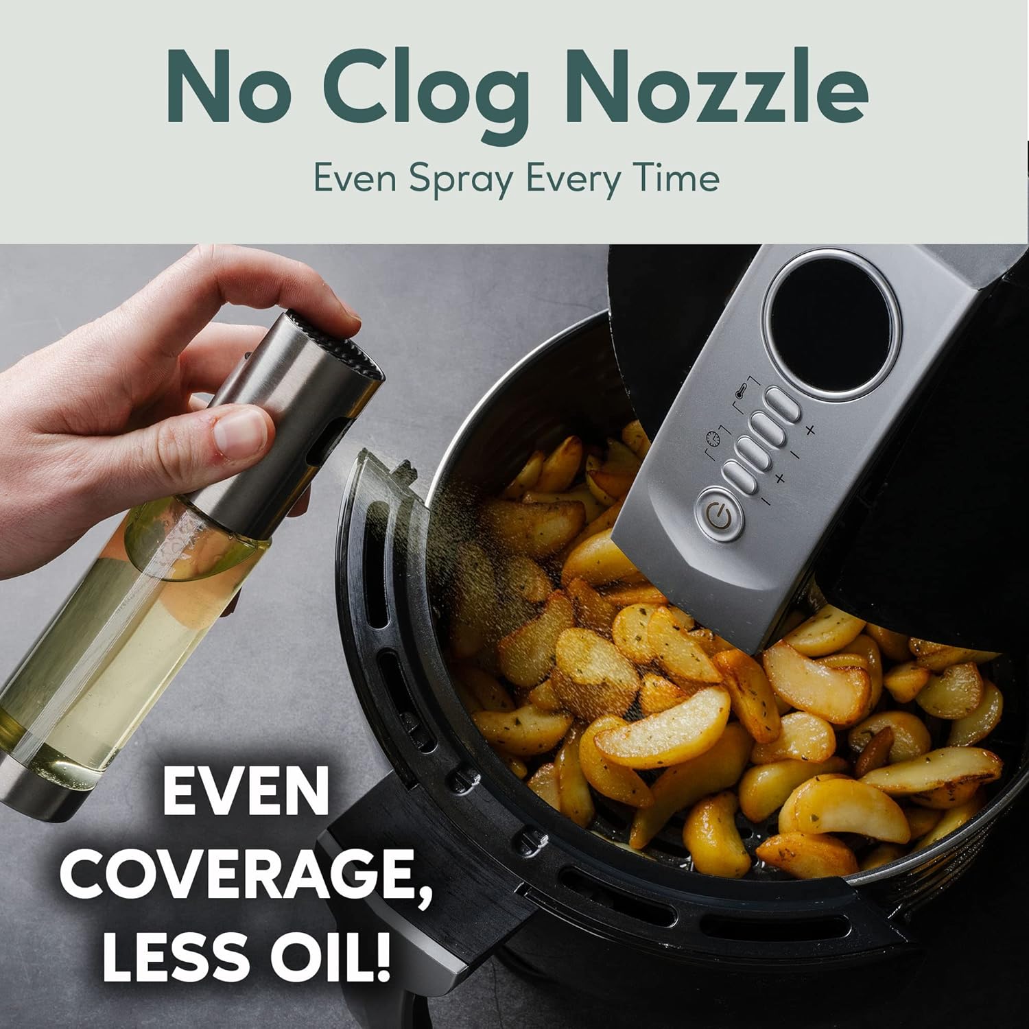 2pk Glass Oil Sprayers, Refillable –With Funnel and Cleaning Brush